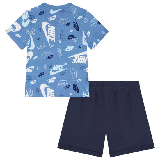 Nike Βρεφικό σετ Sportswear Futura Allover Print T-Shirt & Shorts Set